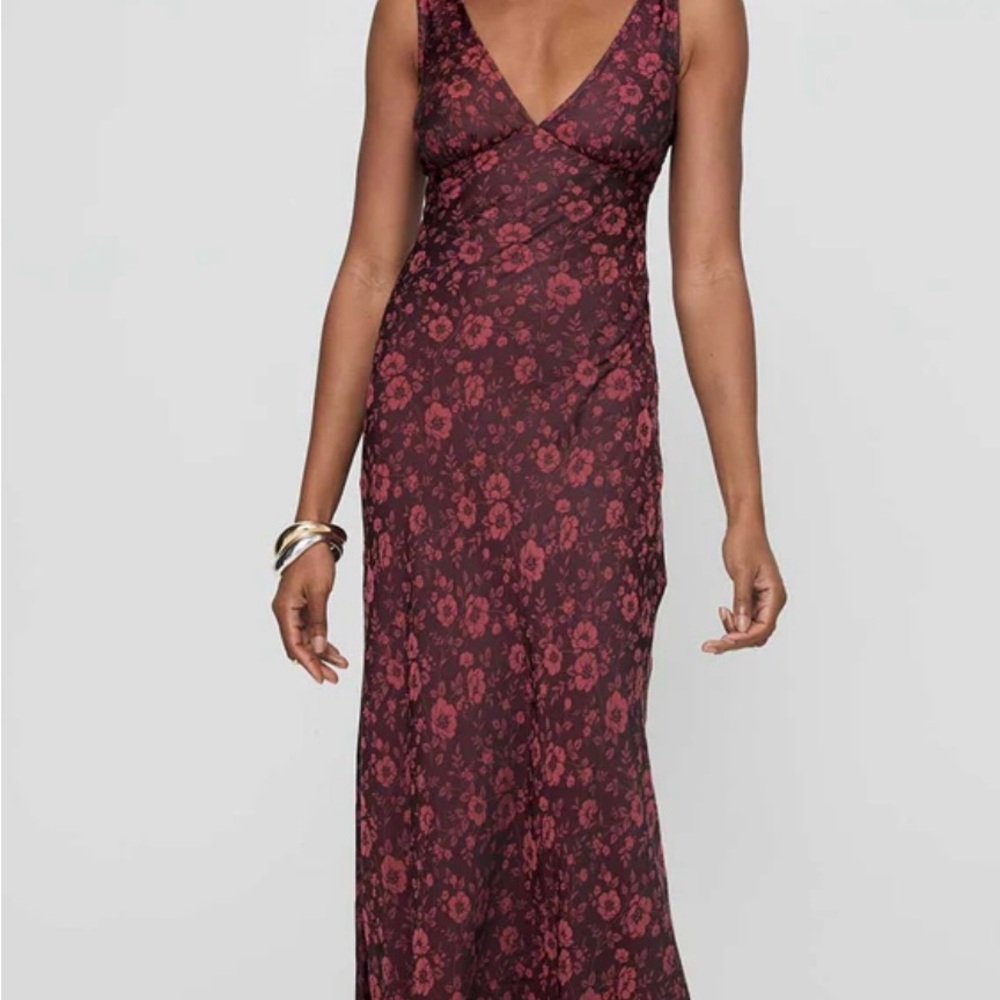 Princess Polly Red Sleeveless V-Neck Sheath Maxi Dress